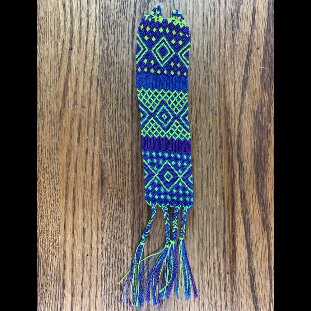Boho style friendship bracelet extra wide